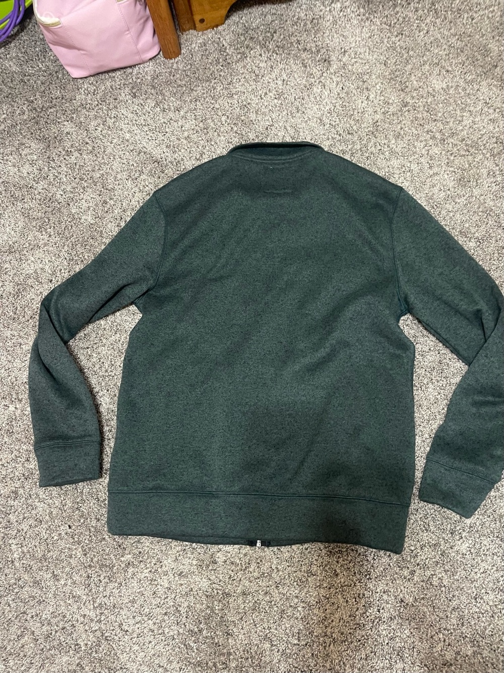 Sonoma Forest Green Full-Zip Men's Sweater Jacket - Picture 3 of 3